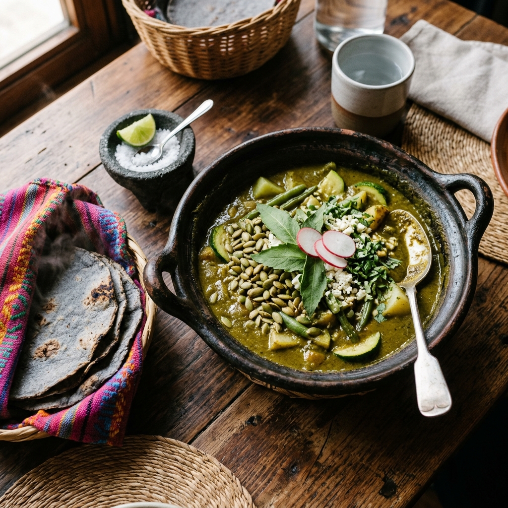 Mole Verde de Pepita y Hierbas de Olor