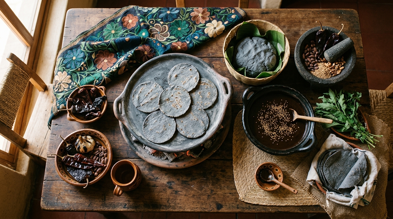 Frijoles de Olla Refritos con Epazote y Hoja Santa